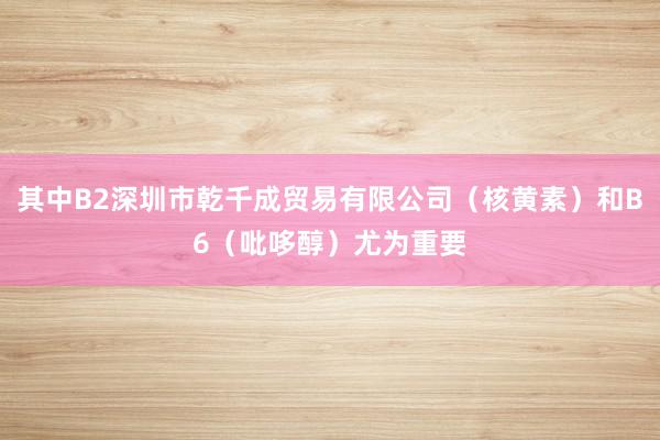 其中B2深圳市乾千成贸易有限公司（核黄素）和B6（吡哆醇）尤为重要