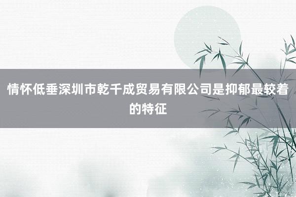 情怀低垂深圳市乾千成贸易有限公司是抑郁最较着的特征